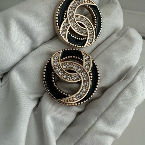 New 4Pcs Button Sewing Supplies Metal Round Black Rhinestone Buttons - Picture 2 of 9